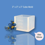 3"x3"x3" Silicone Cube Mold