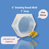 6" x 2" Silicone Standing Round Mold