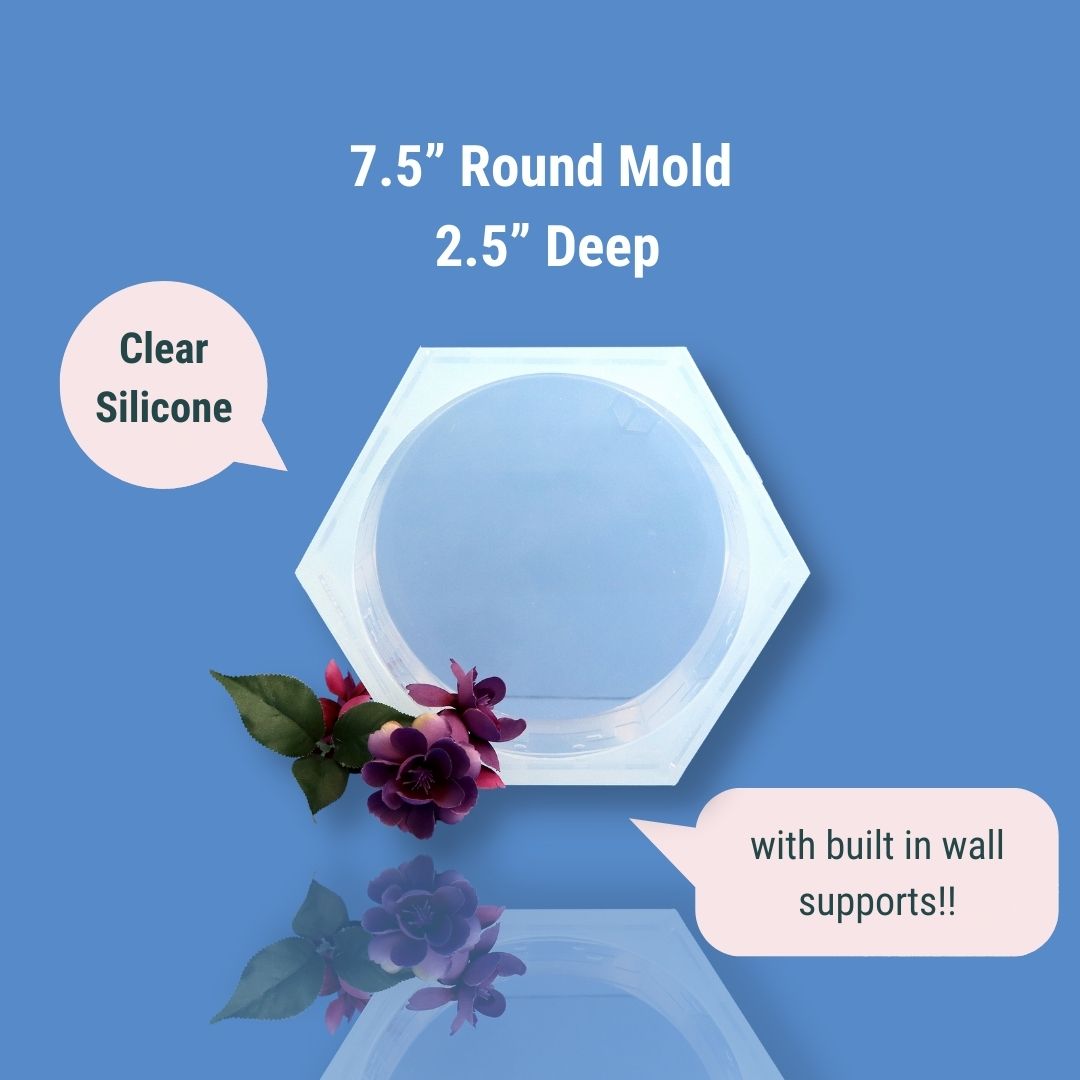 7.5" x 2.5" Silicone Round Circle Mold