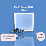 8" x 8" x 3" Silicone Block Mold