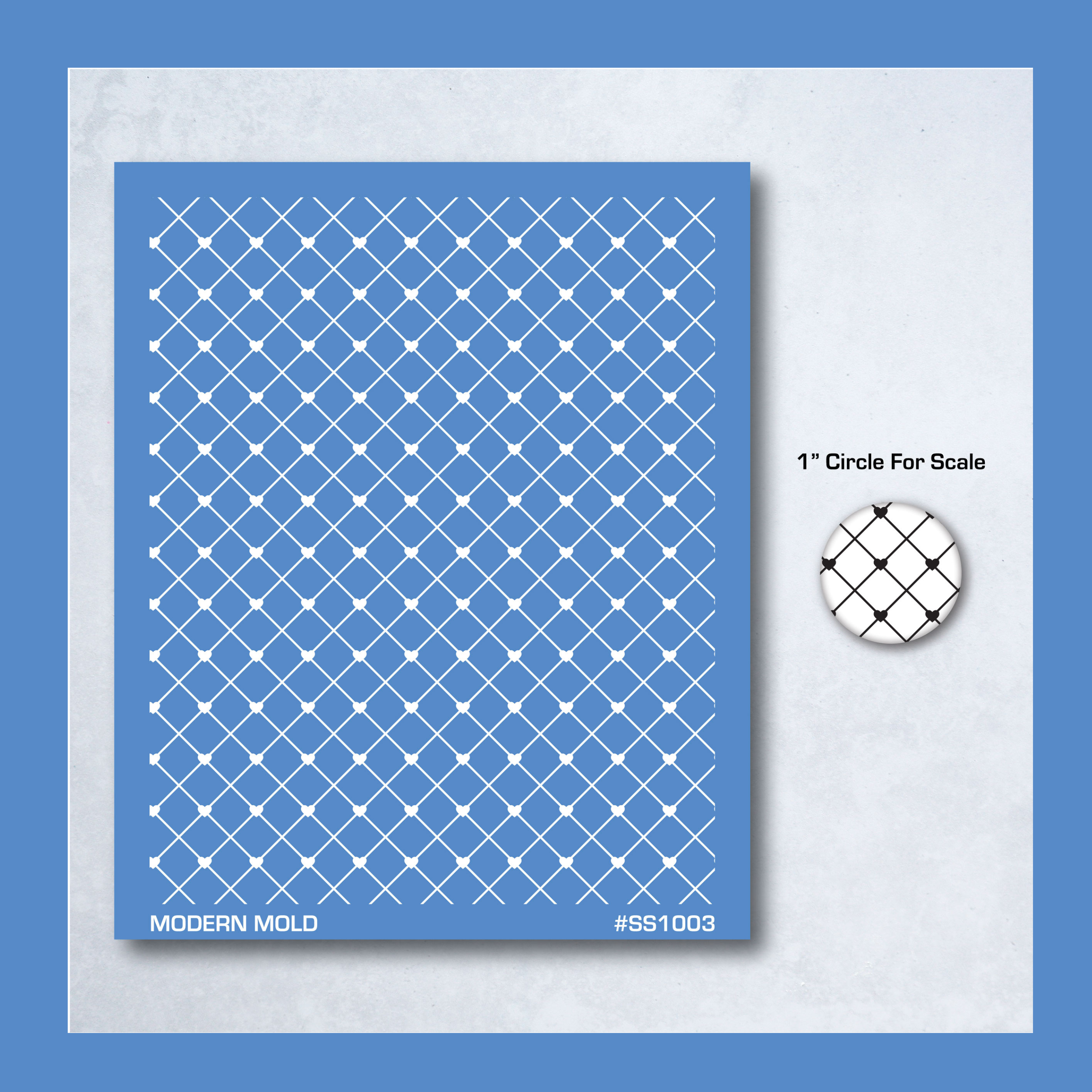 Heart Grid Pattern Silkscreen