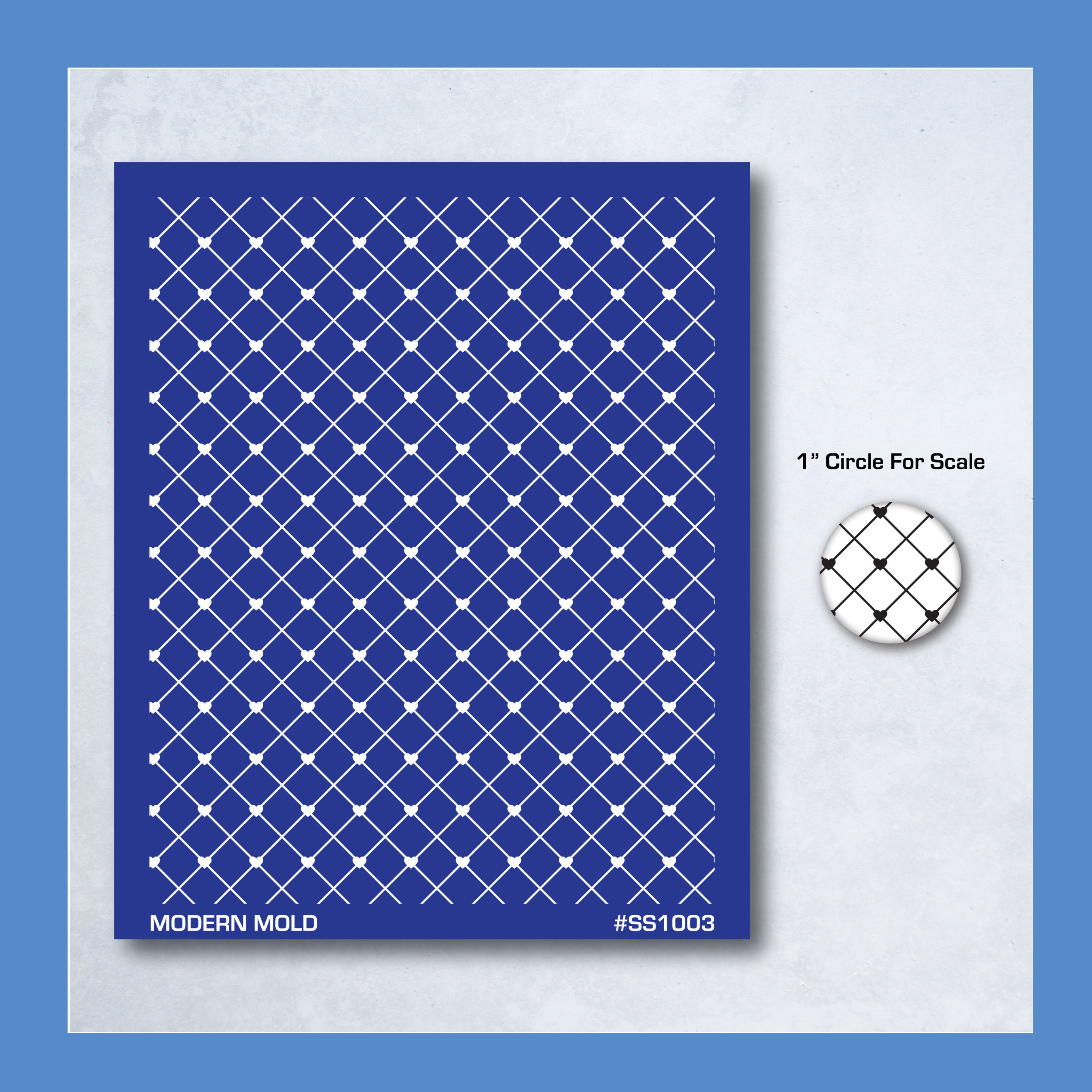 Heart Grid Pattern Silkscreen