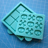 Skull and Crossbones Tic Tac Toe Mold