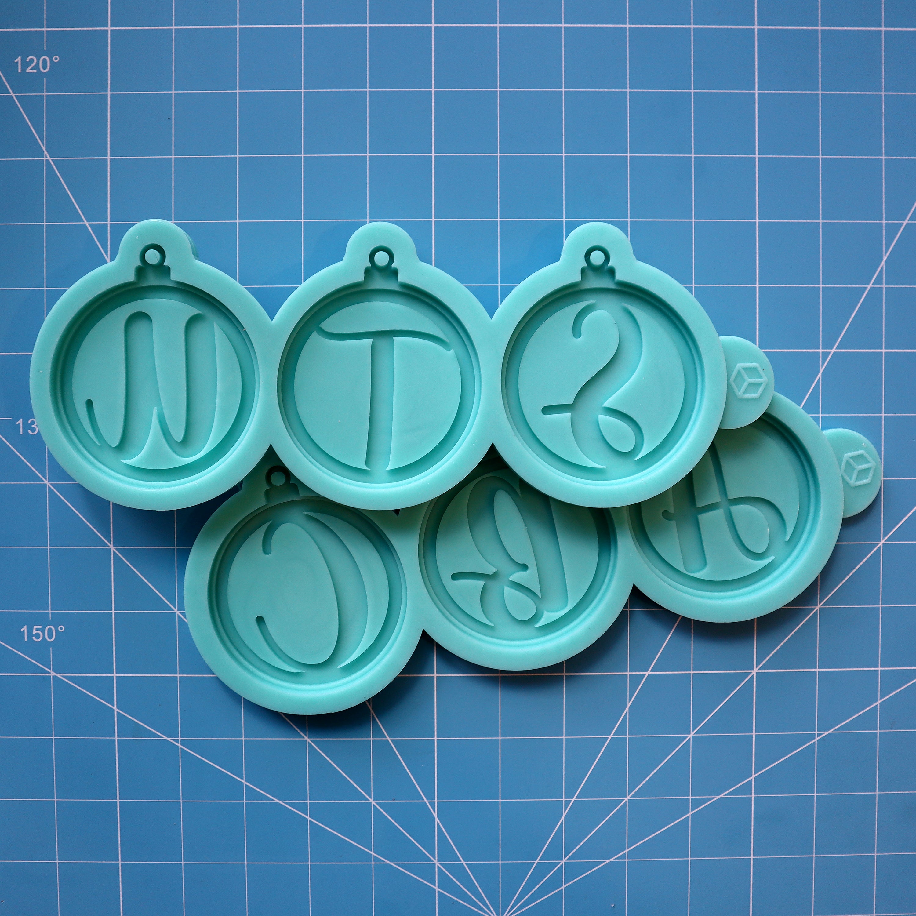 Clear Silicone Monogram Ornament Mold