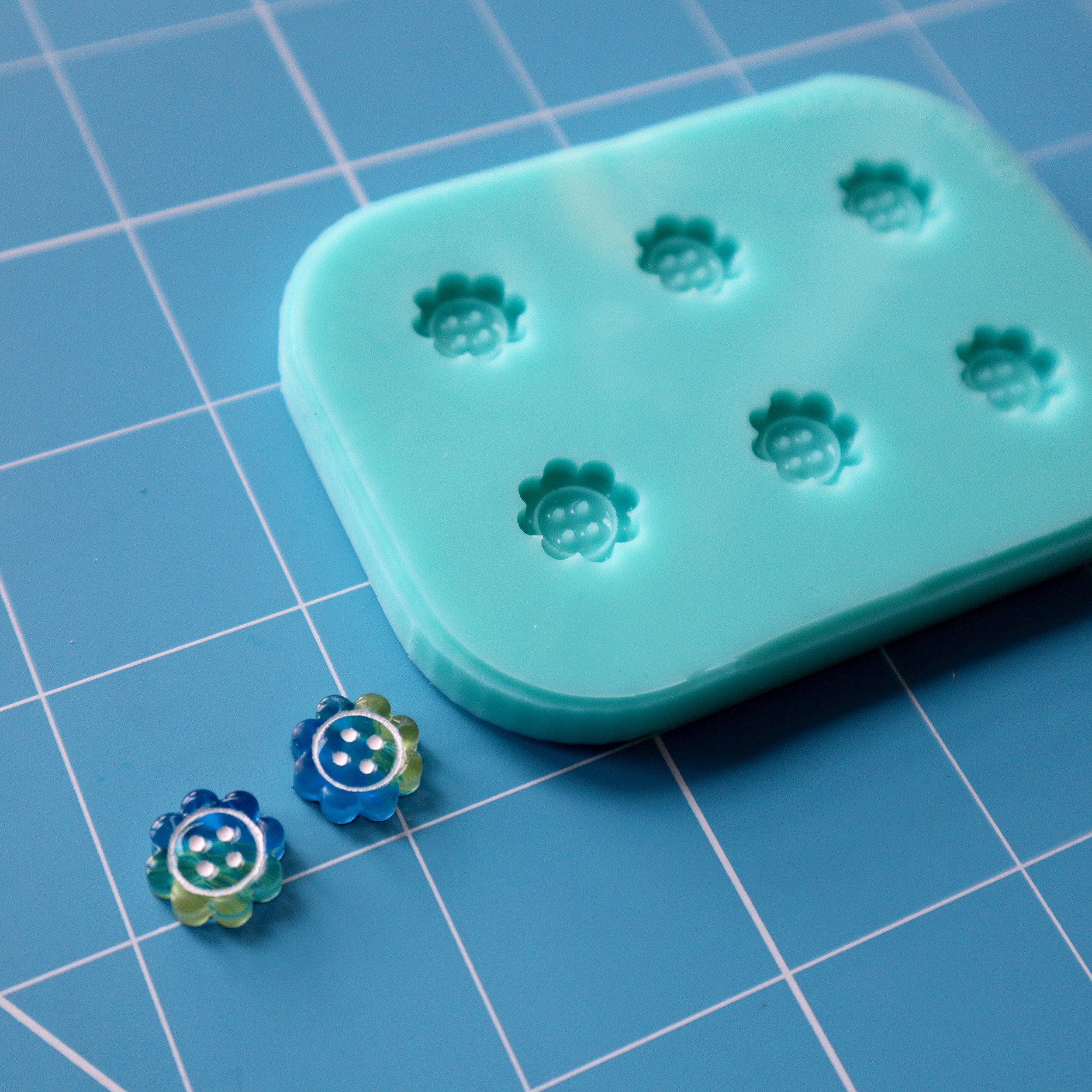 Daisy Button Earring Stud Mold