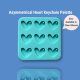 Asymmetrical Heart Keychain Mold Palette