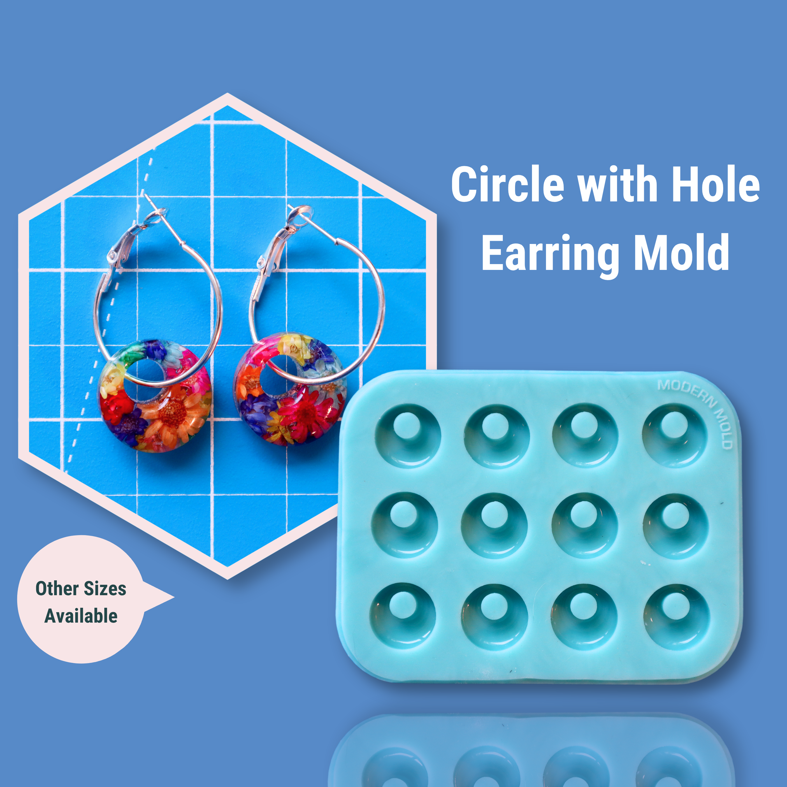 Round Circle With Hold Earring Mold