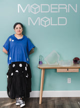Melissa, founder of Modern Mold, in her workshop.
