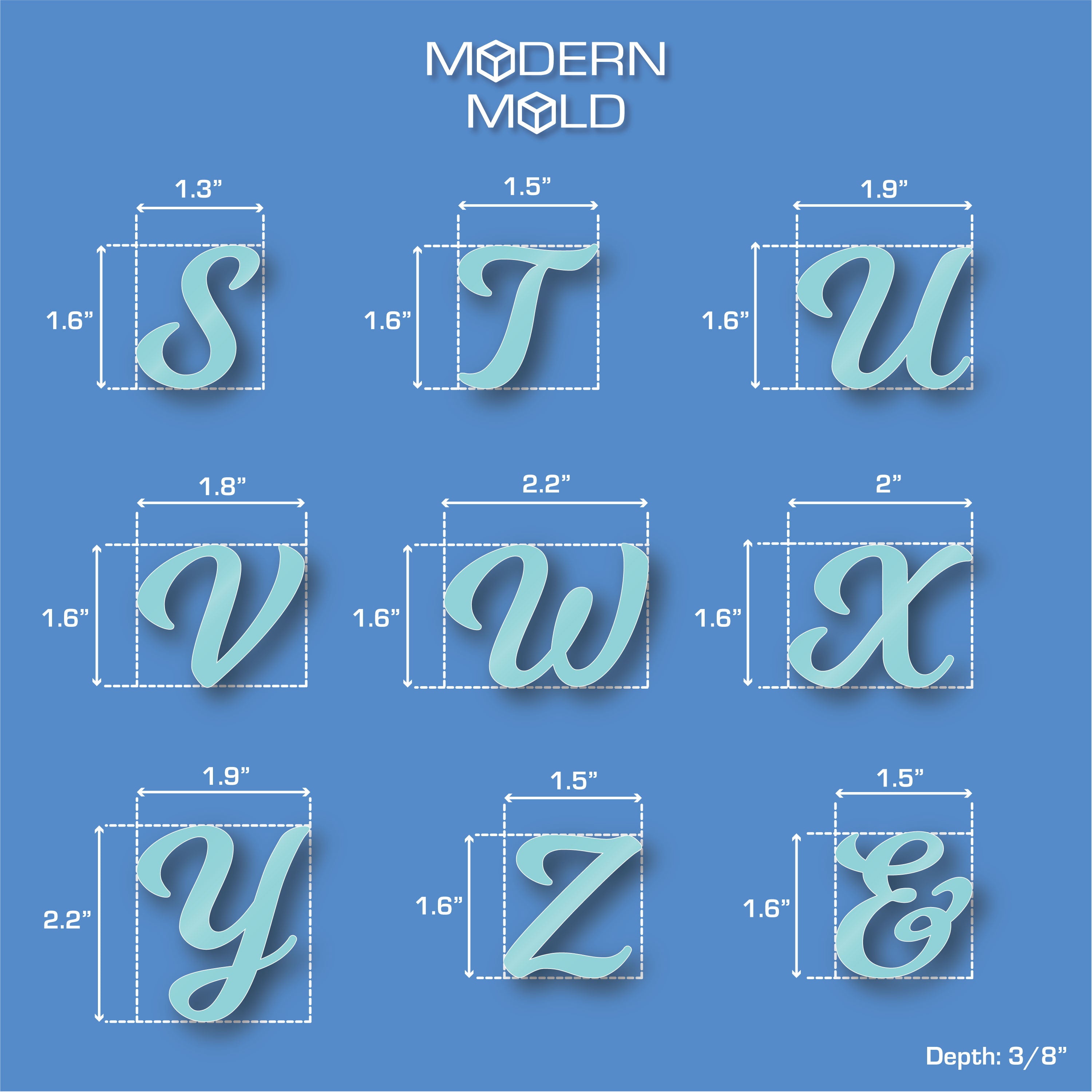 Script Alphabet Mold