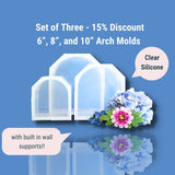 SET of 6", 8" and 10" Silicone Arch Molds