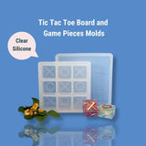 Tic Tac Toe Game Board and Pieces Mold Set