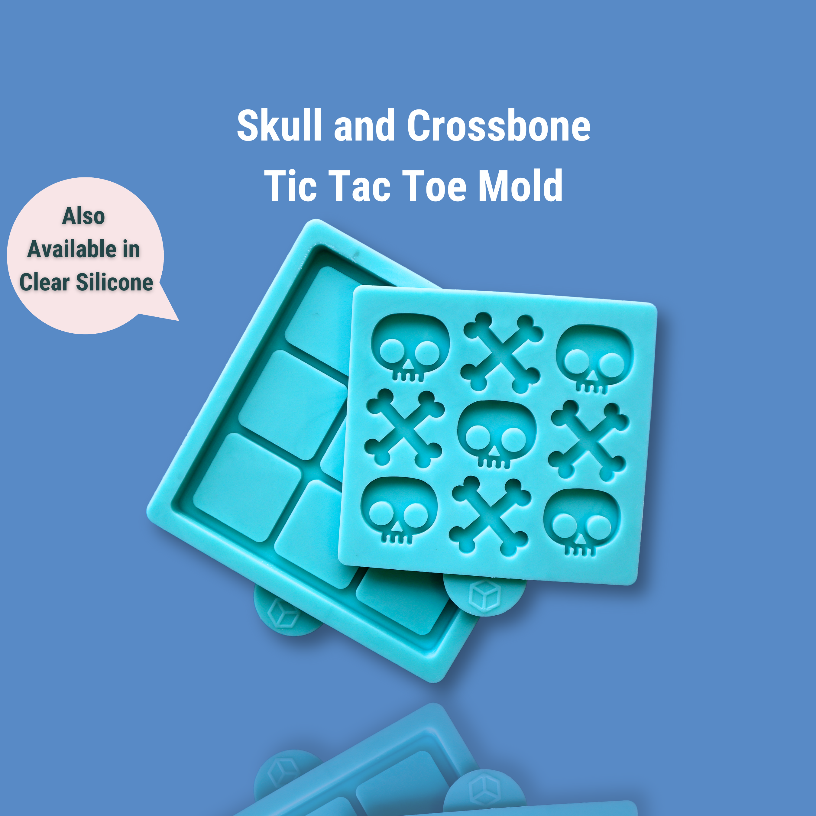 Skull and Crossbones Tic Tac Toe Mold