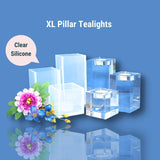 Clear Silicone XL Pillar Tealight Holder Molds