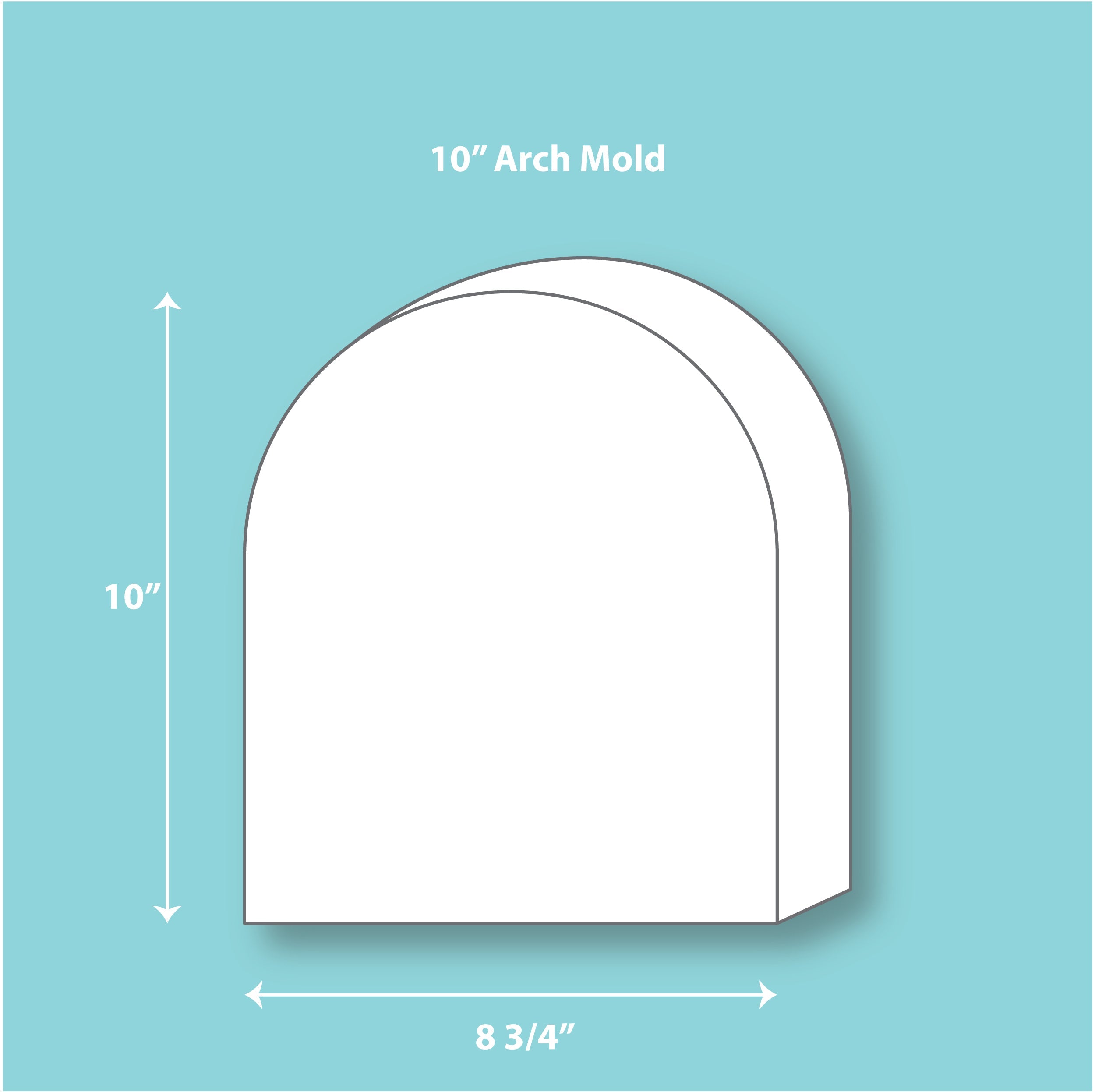 10" Clear Silicone Arch Mold
