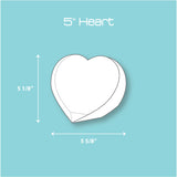5" Standing Silicone Heart Mold