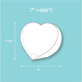 7" Standing Silicone Heart Mold