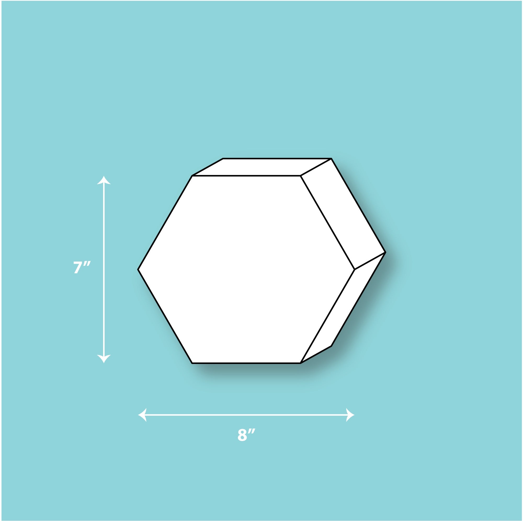 SET of 5", 7" and 9" Silicone Hexagon Molds