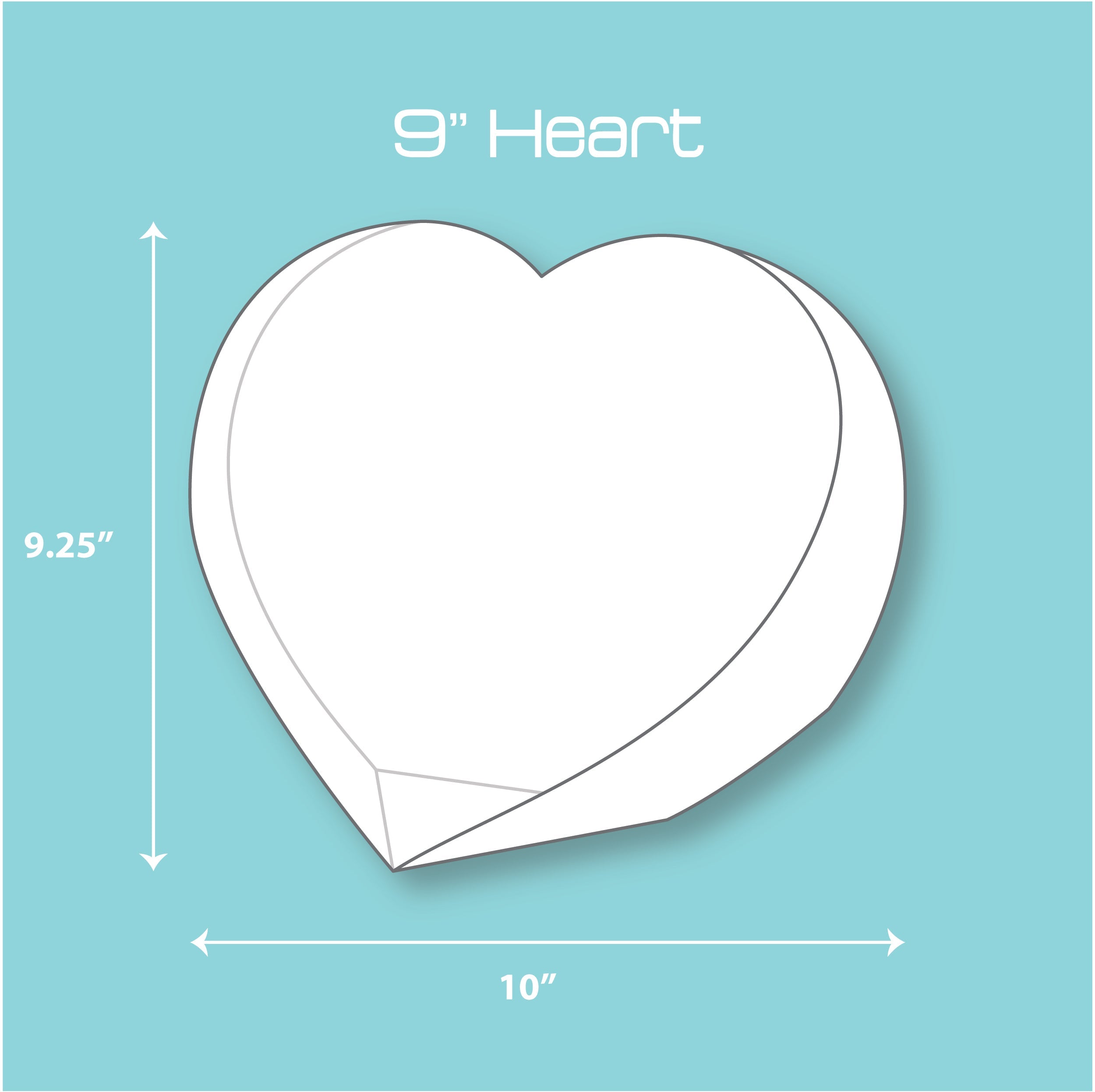 SET of 5", 7" and 9" Silicone Standing Heart Mold