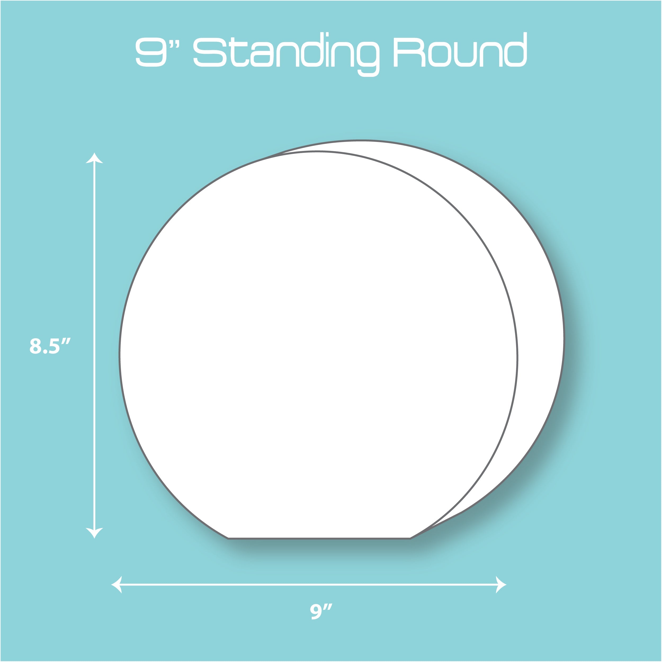 SET of 6", 7.5", and 9"  Silicone Standing Round Mold