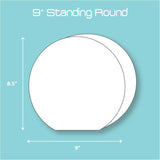 SET of 6", 7.5", and 9"  Silicone Standing Round Mold