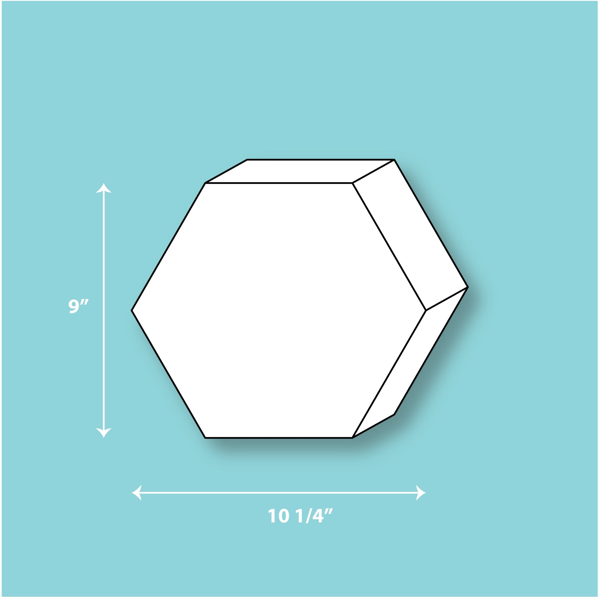 9" x 3" Hexagon Silicone Mold