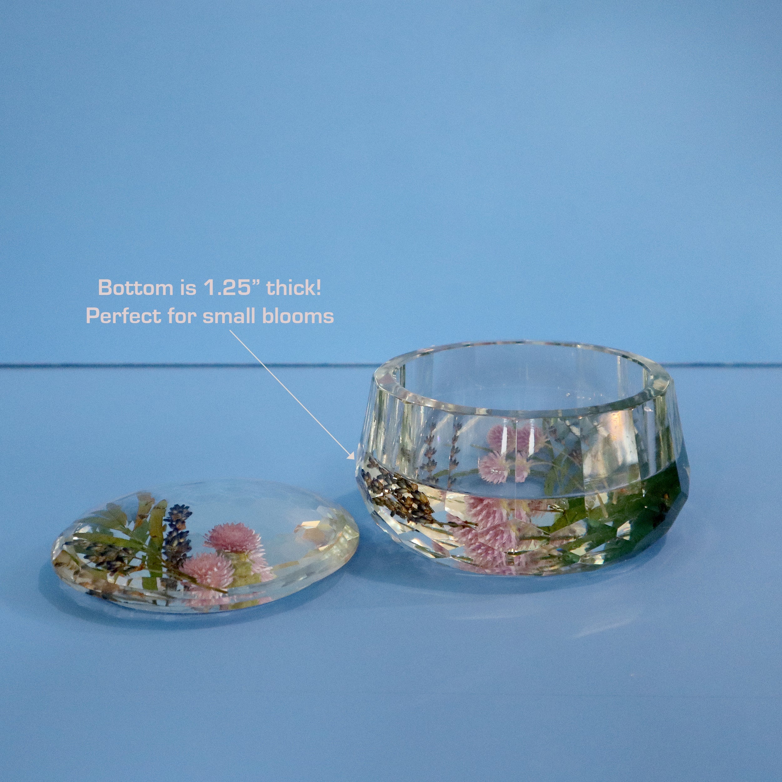 Clear Silicone Faceted Trinket Dish Mold