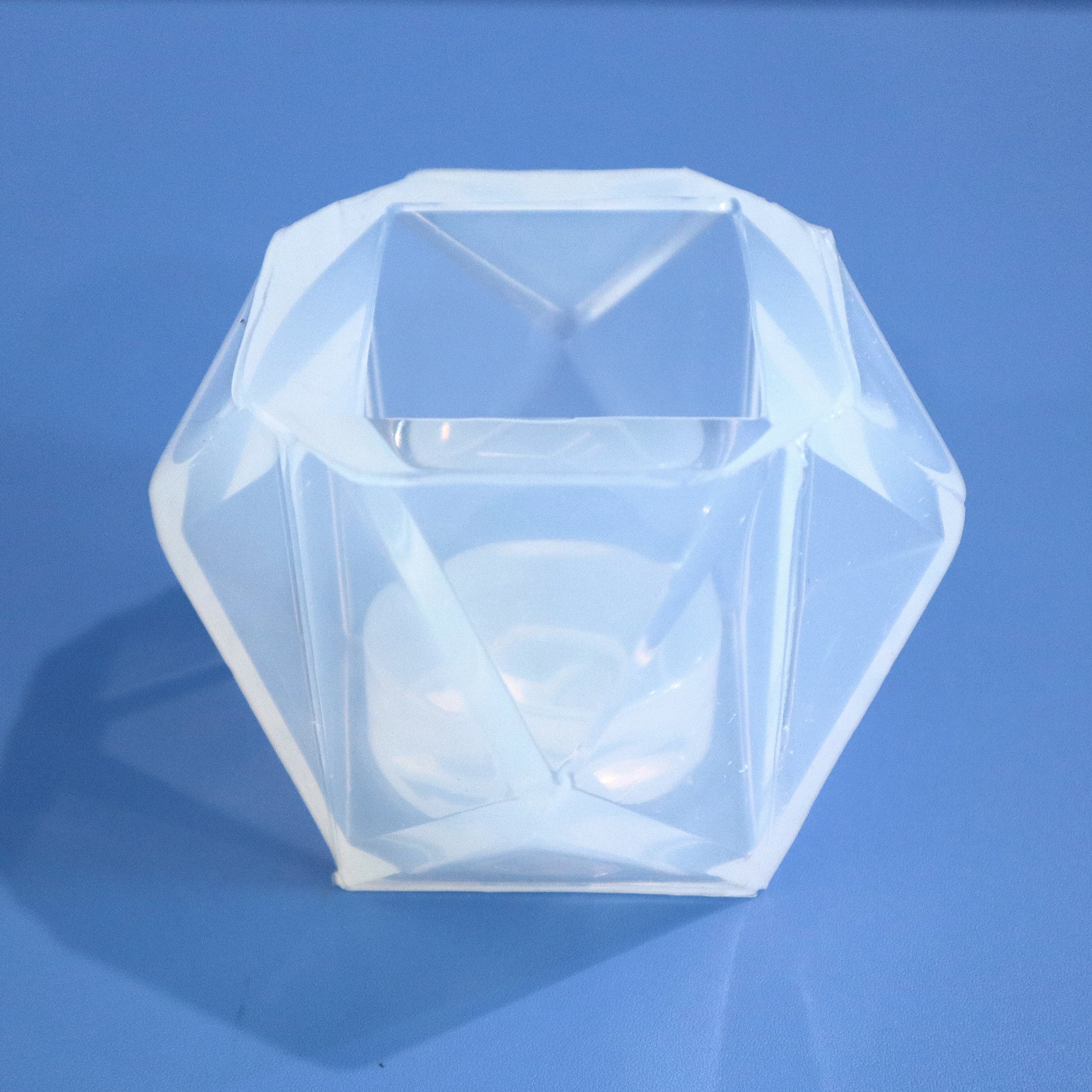 Clear Silicone Faceted Tealight Holder Mold
