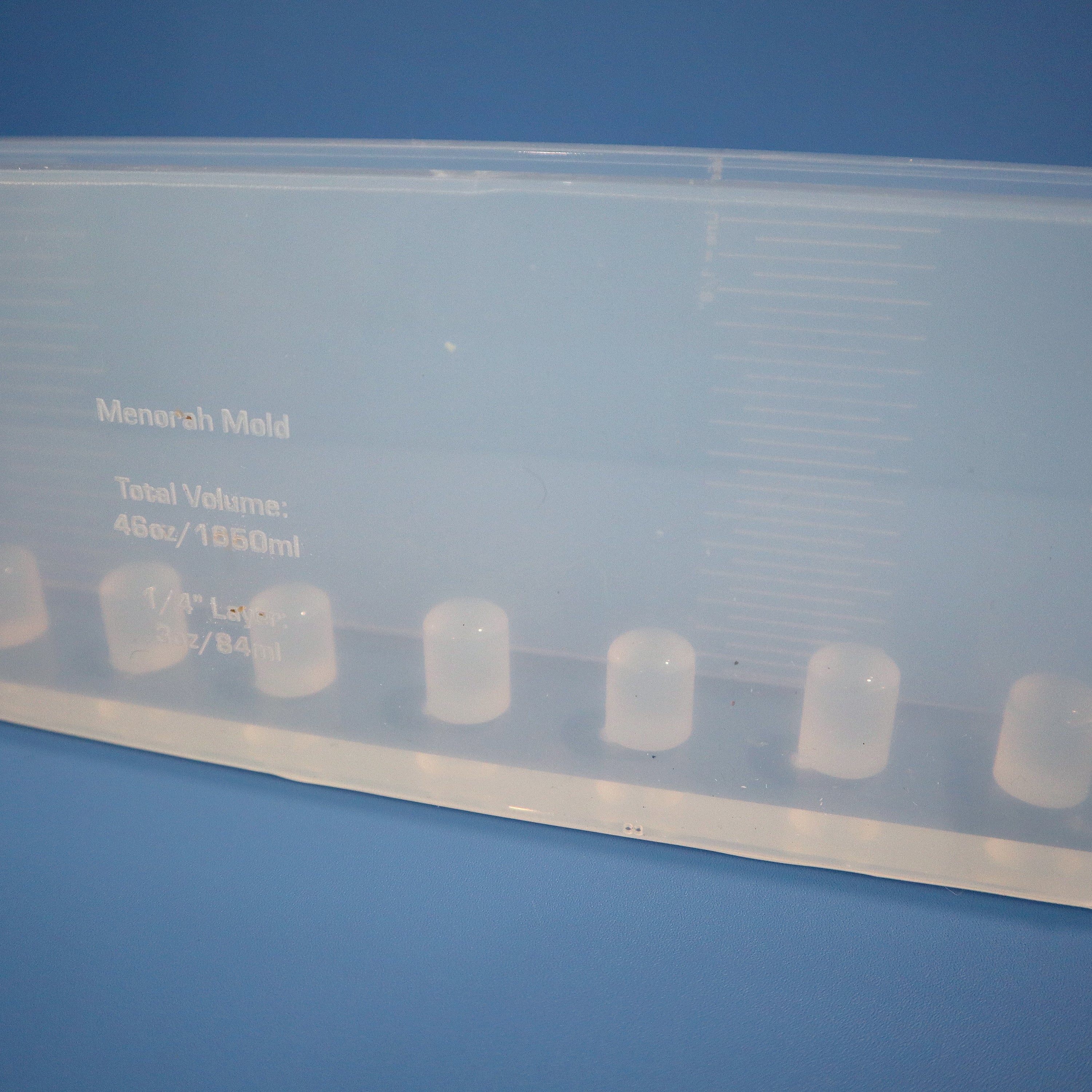 Clear Silicone Menorah Mold