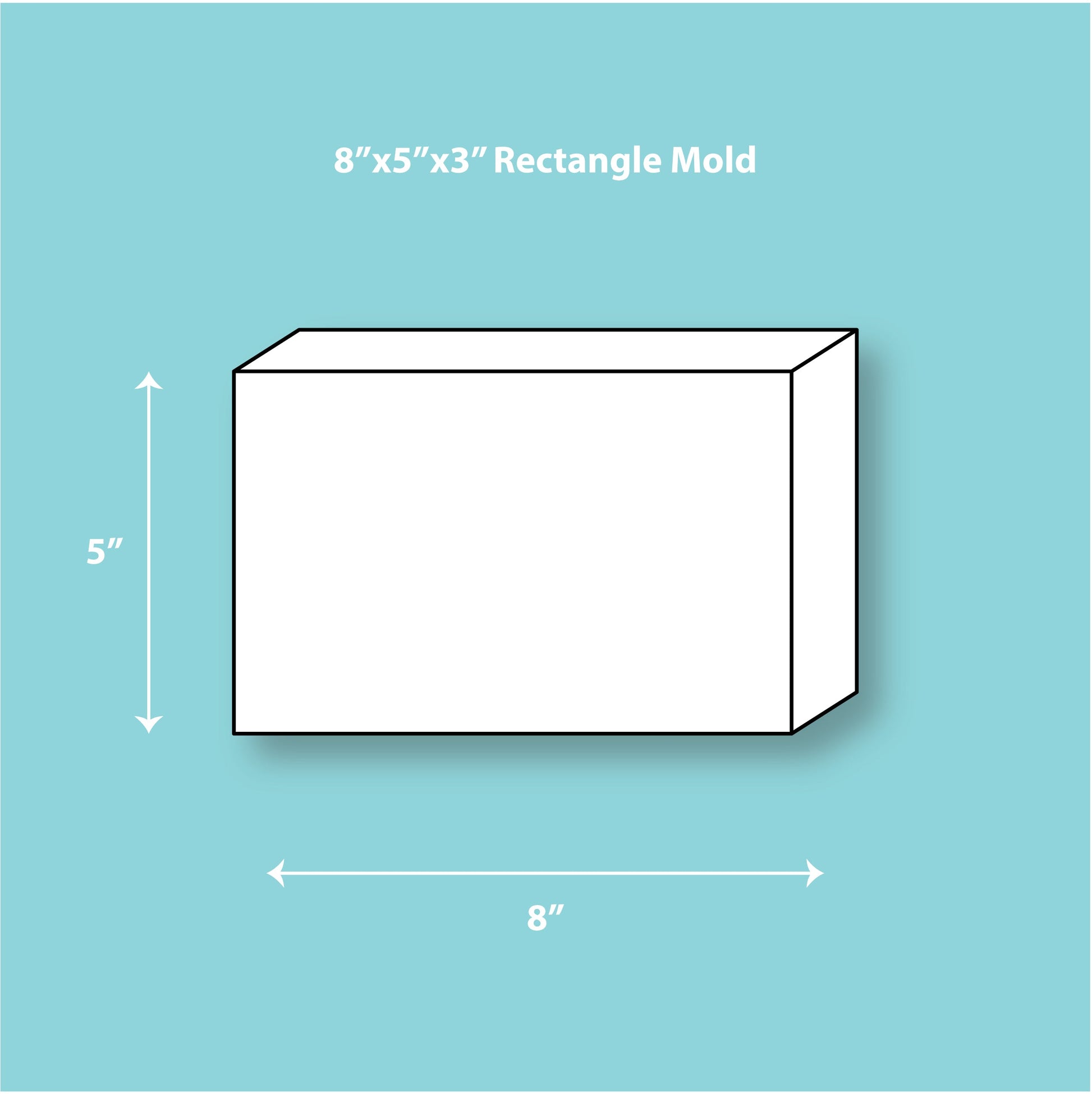 8 x 5 x 3 Rectangle Silicone Mold