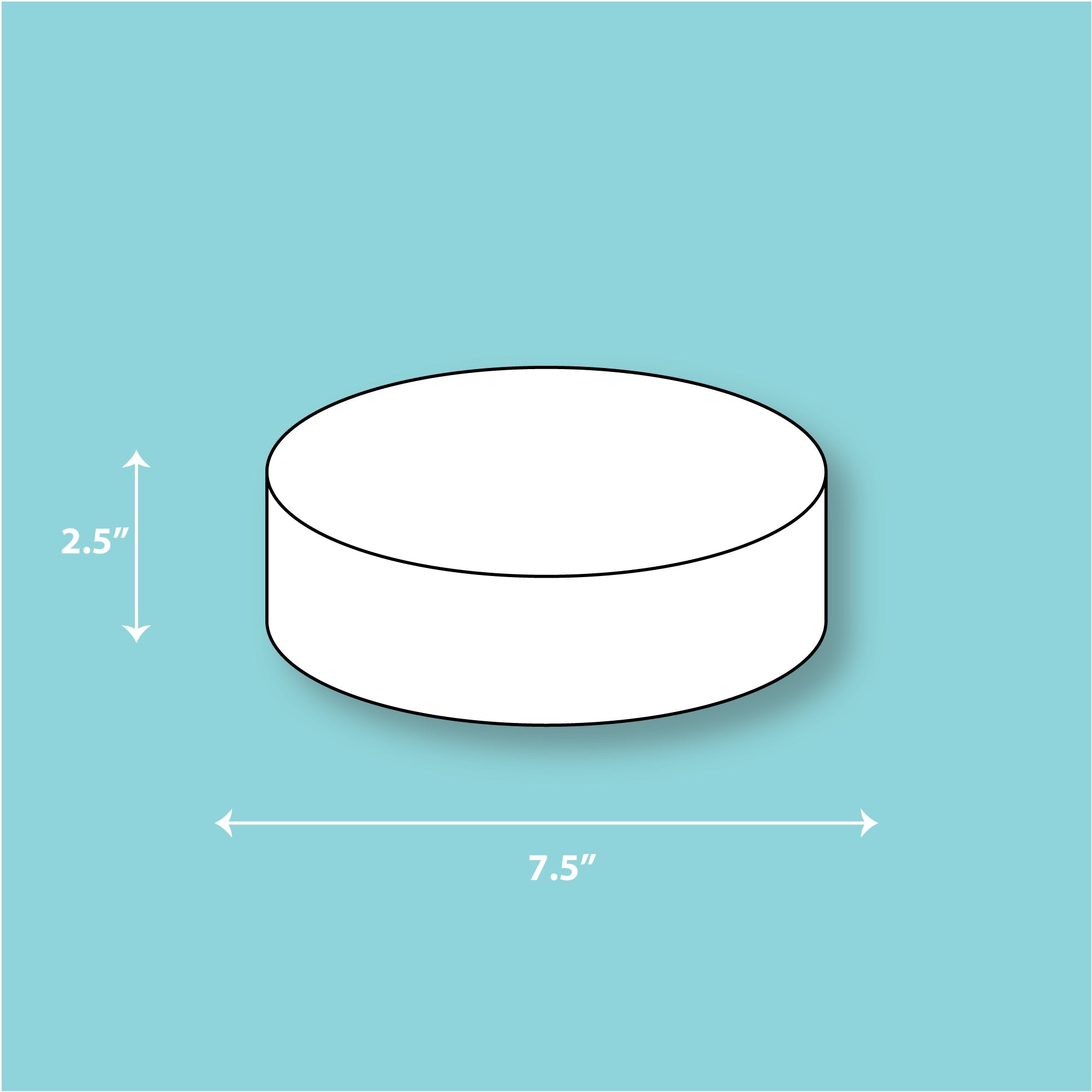 7.5" x 2.5" Silicone Round Circle Mold