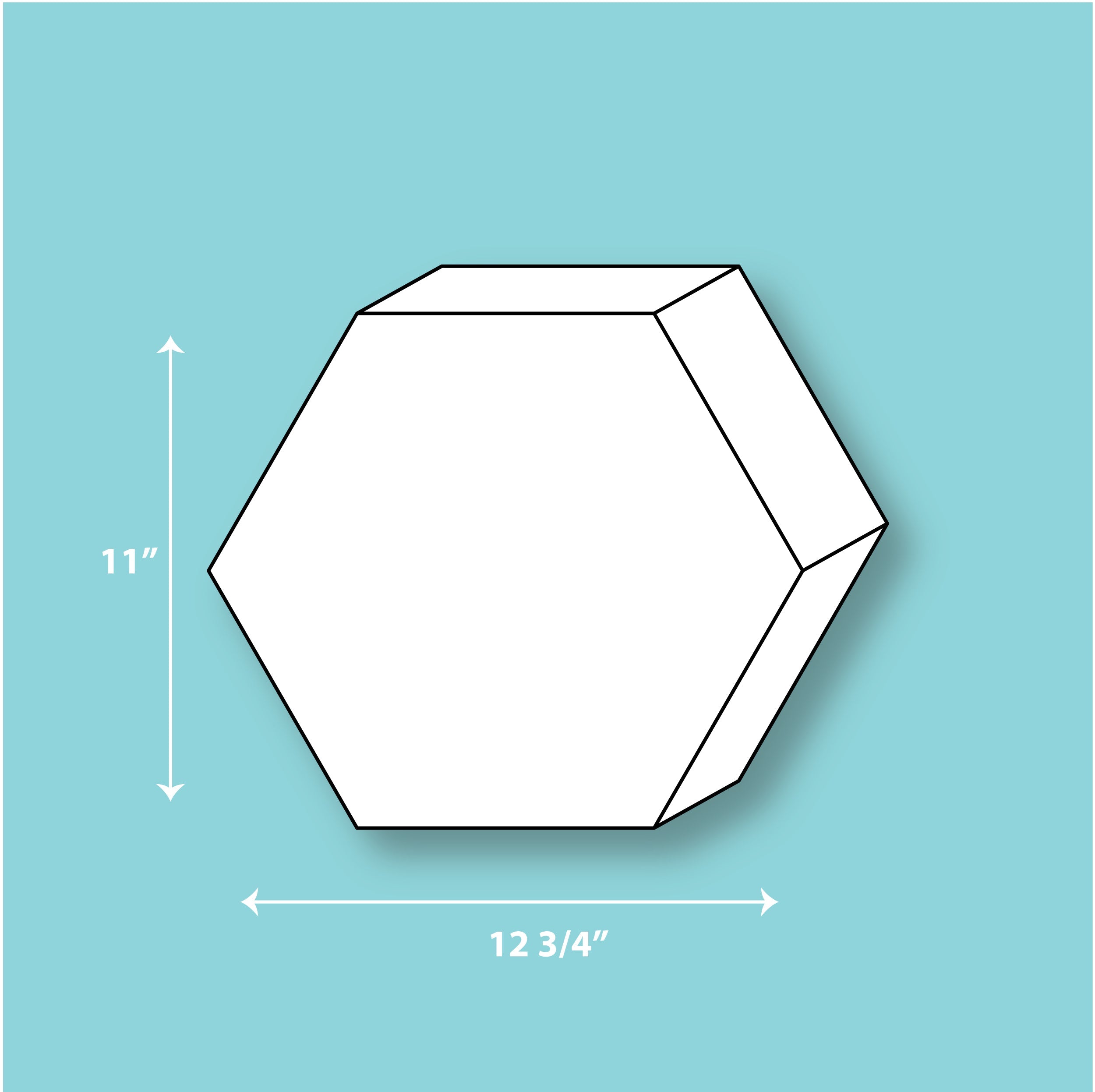 11" x 3" Silicone Hexagon Mold
